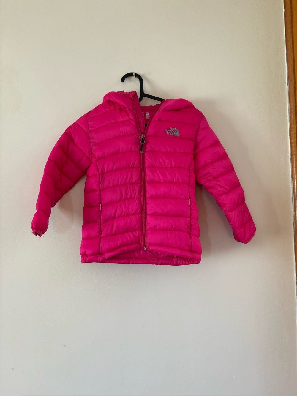 The North Face Hot Pink Puffer Down Hooded Jacket 2T